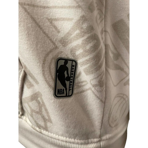 NBA NEW Hoodie Sweatshirt Men’s Small Basketball White Spell Out - Picture 4 of 12